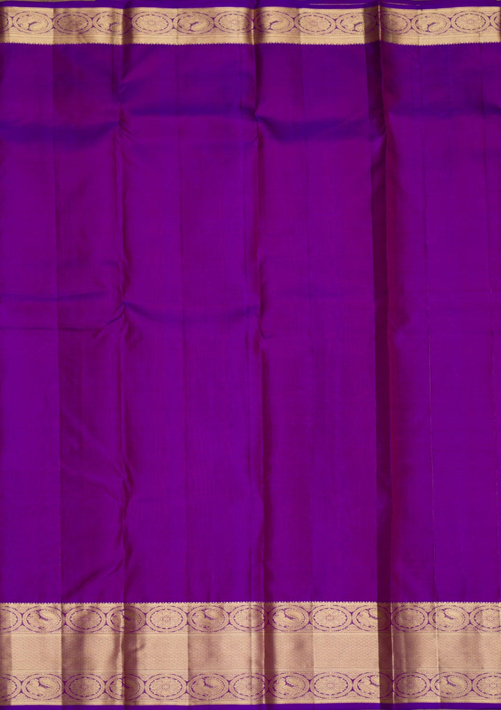Purple Zariwork Pure Silk Saree-Koskii
