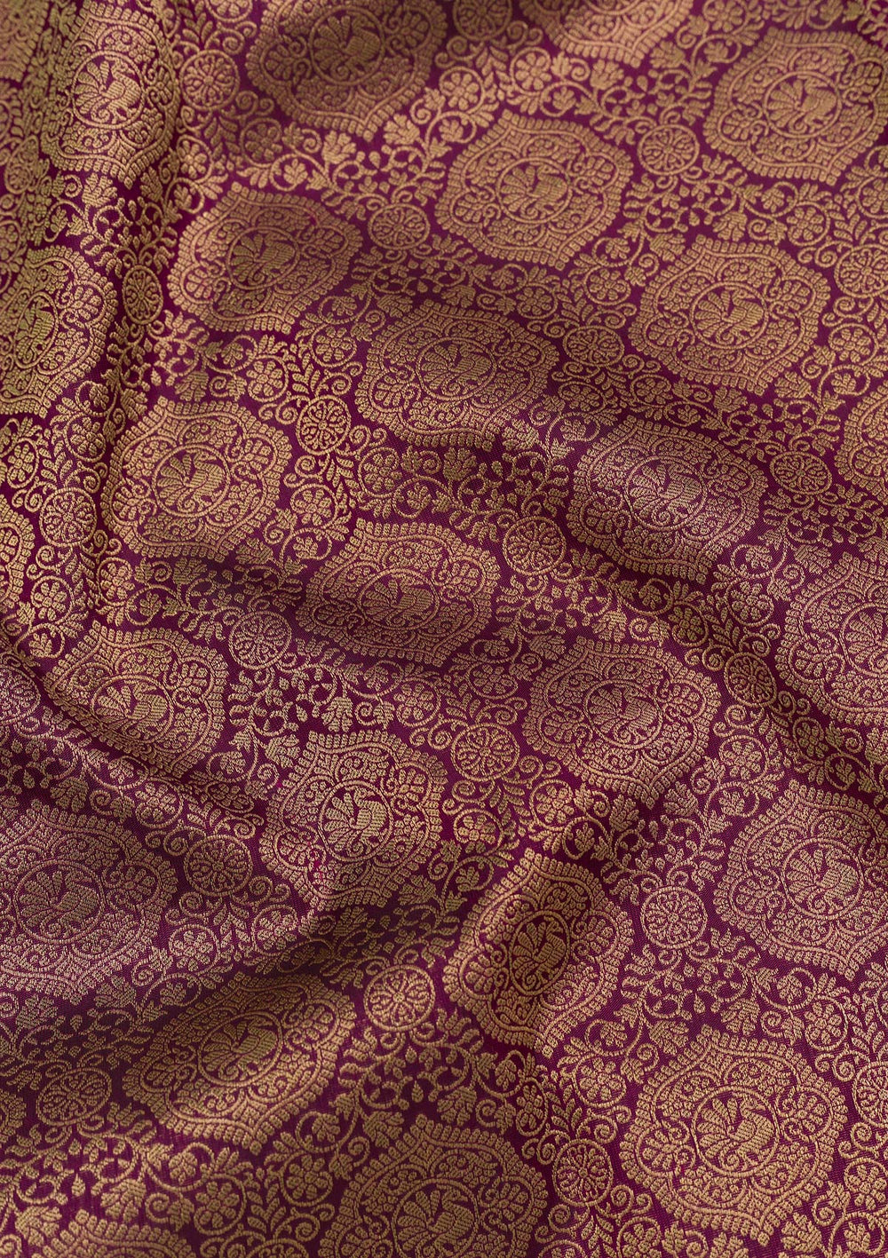 Purple Zariwork Pure Silk Saree-Koskii