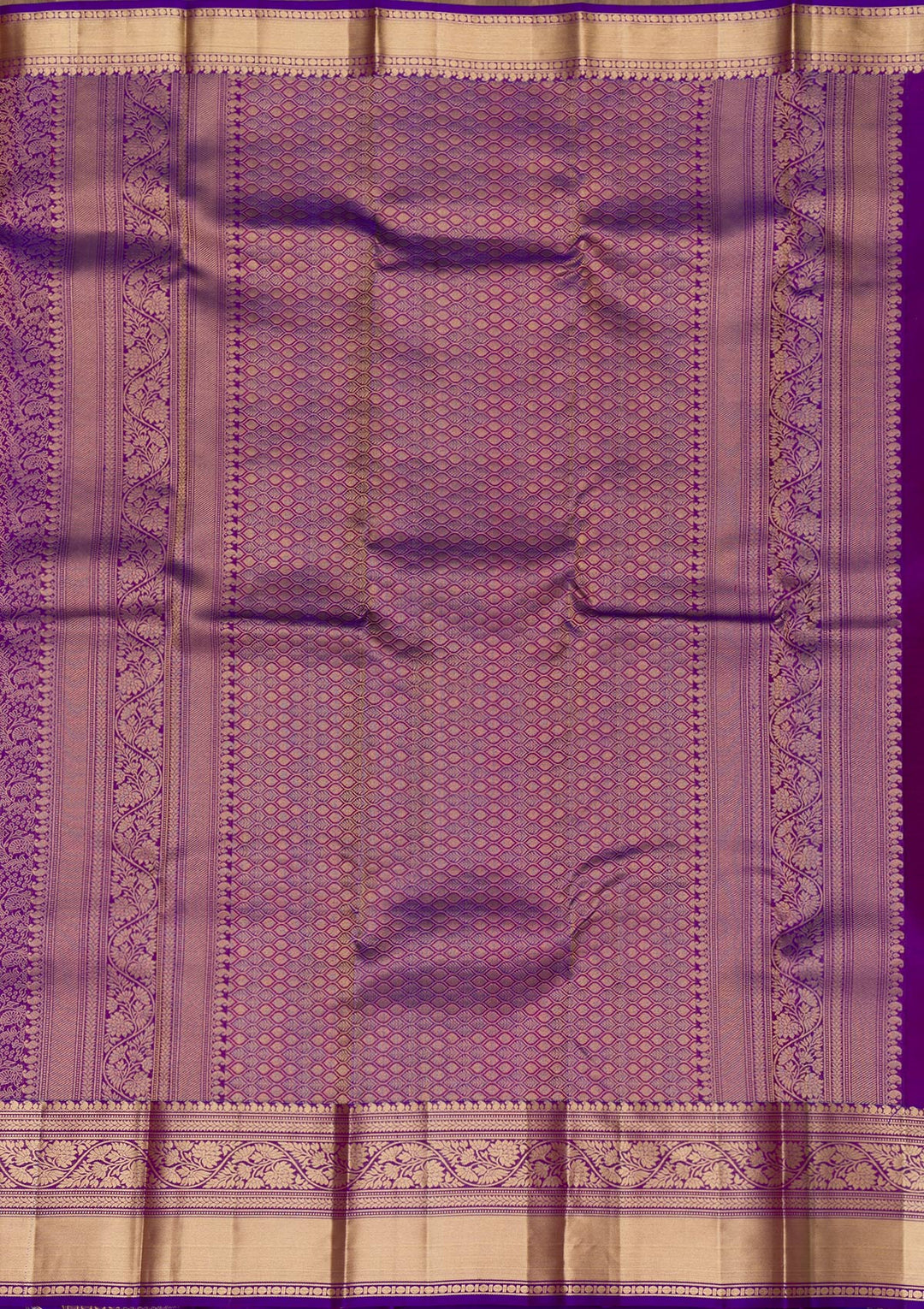 Purple Zariwork Pure Silk Saree-Koskii