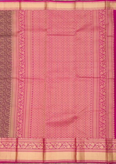 Purple Zariwork Pure Silk Saree-Koskii