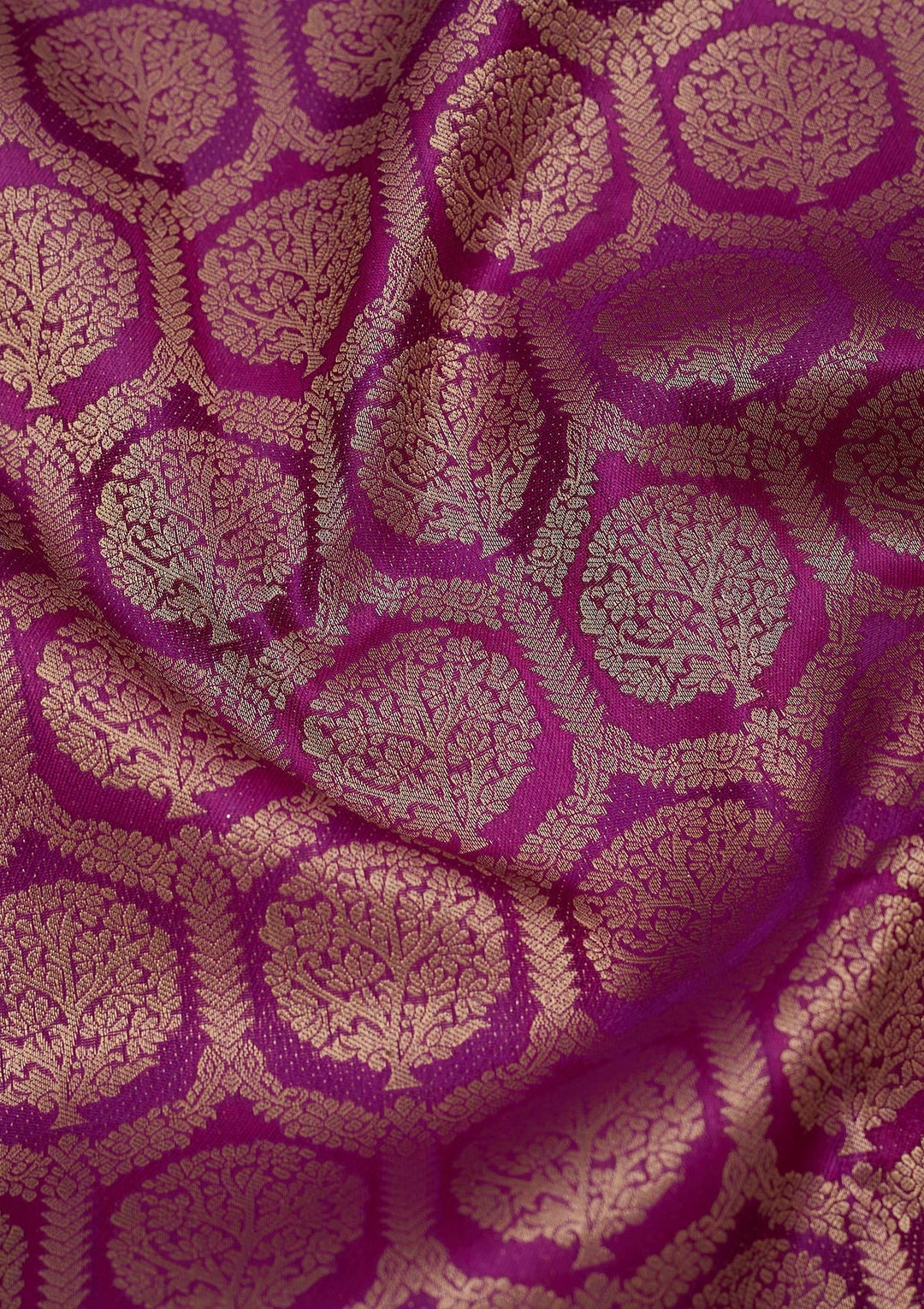 Purple Zariwork Pure Silk Saree-Koskii