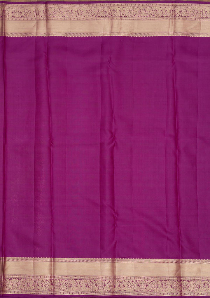 Purple Zariwork Pure Silk Saree-Koskii