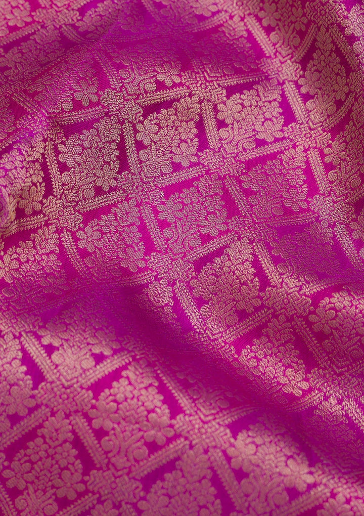 Purple Zariwork Pure Silk Saree-Koskii