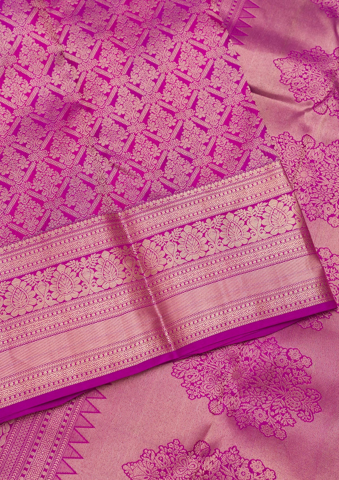 Purple Zariwork Pure Silk Saree-Koskii