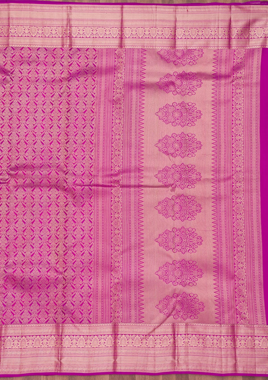 Purple Zariwork Pure Silk Saree-Koskii