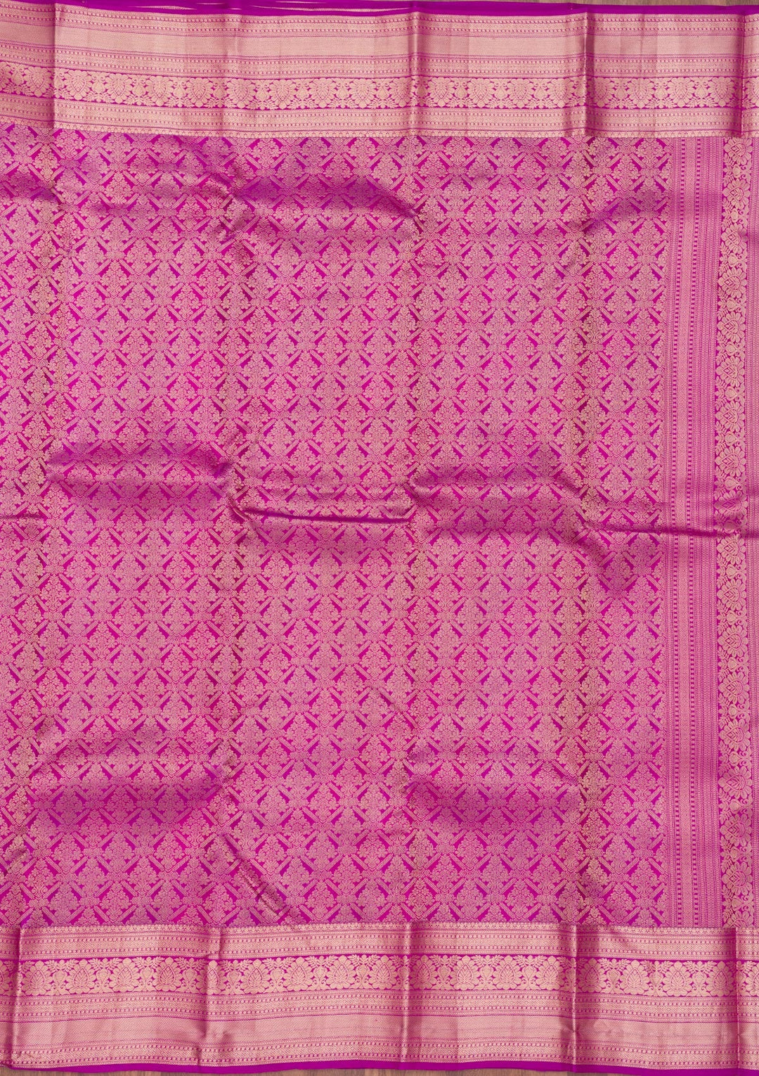 Purple Zariwork Pure Silk Saree-Koskii
