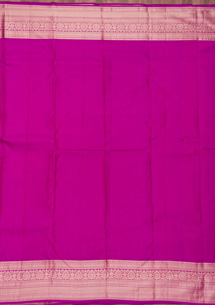 Purple Zariwork Pure Silk Saree-Koskii