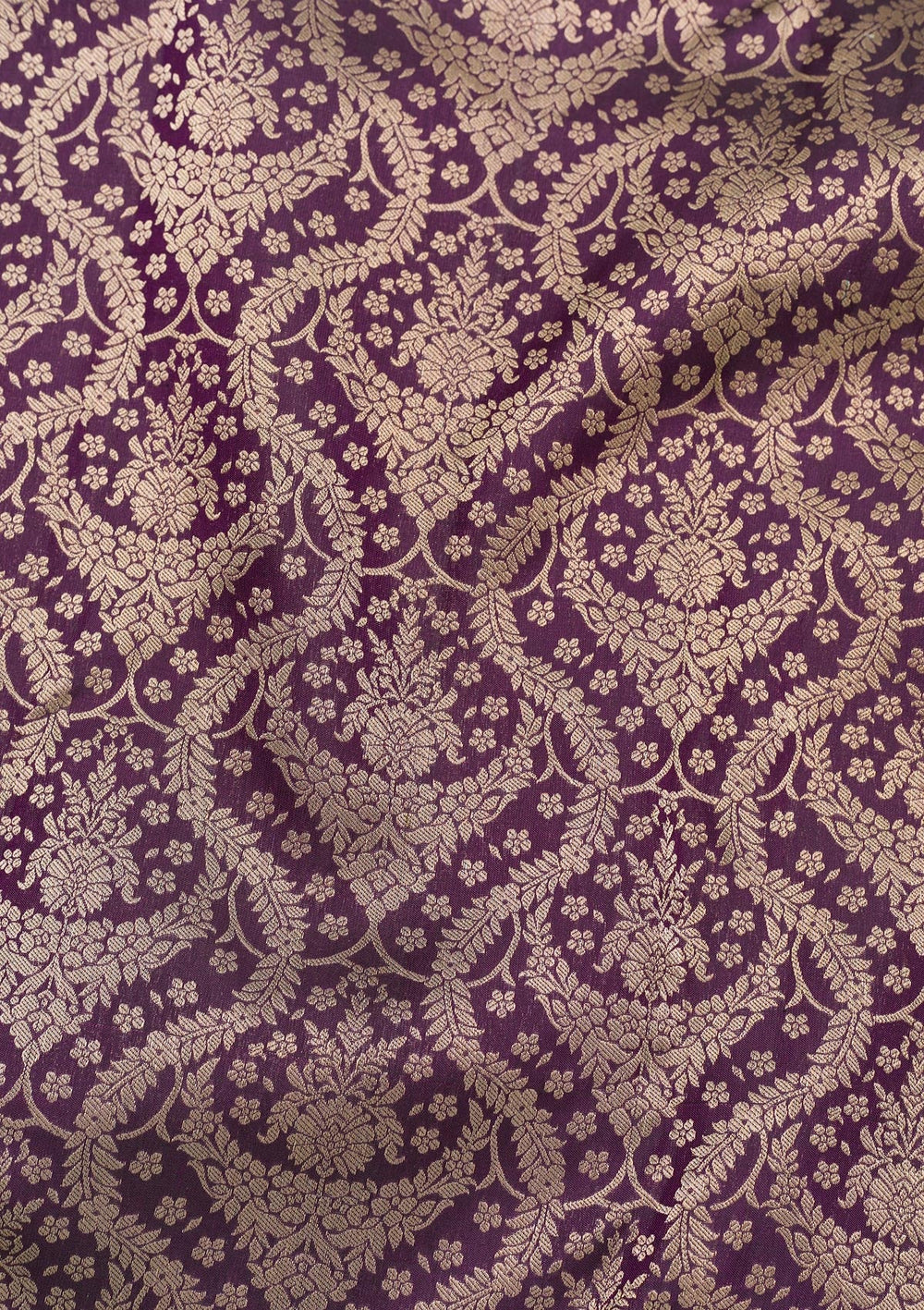 Purple Zariwork Pure Silk Saree-Koskii