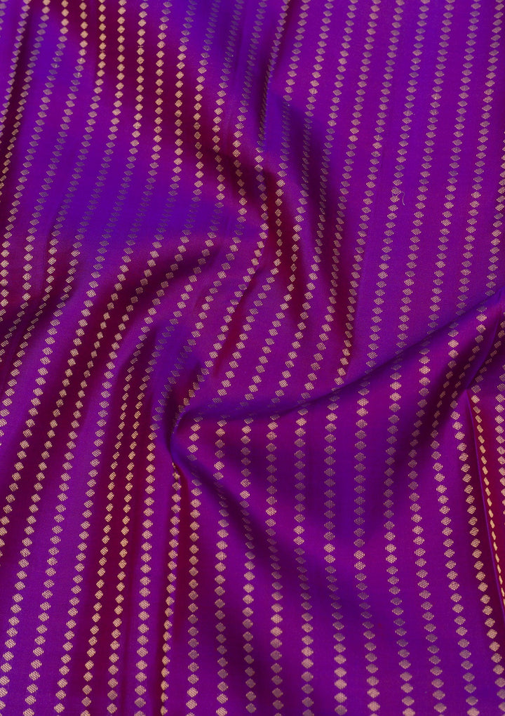 Purple Zariwork Pure Silk Saree-Koskii