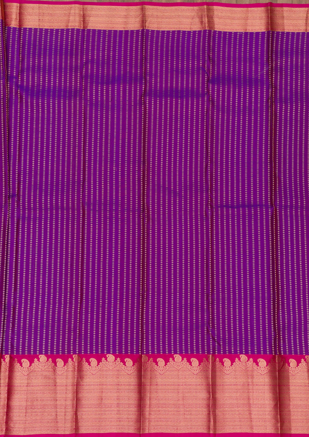 Purple Zariwork Pure Silk Saree-Koskii