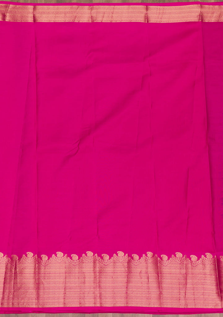Purple Zariwork Pure Silk Saree-Koskii