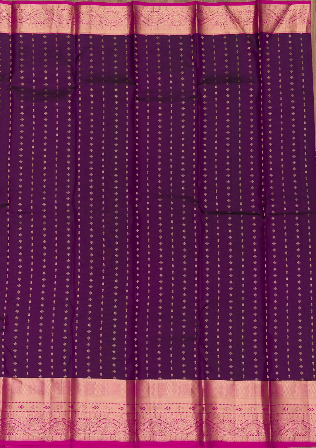 Purple Zariwork Pure Silk Saree-Koskii