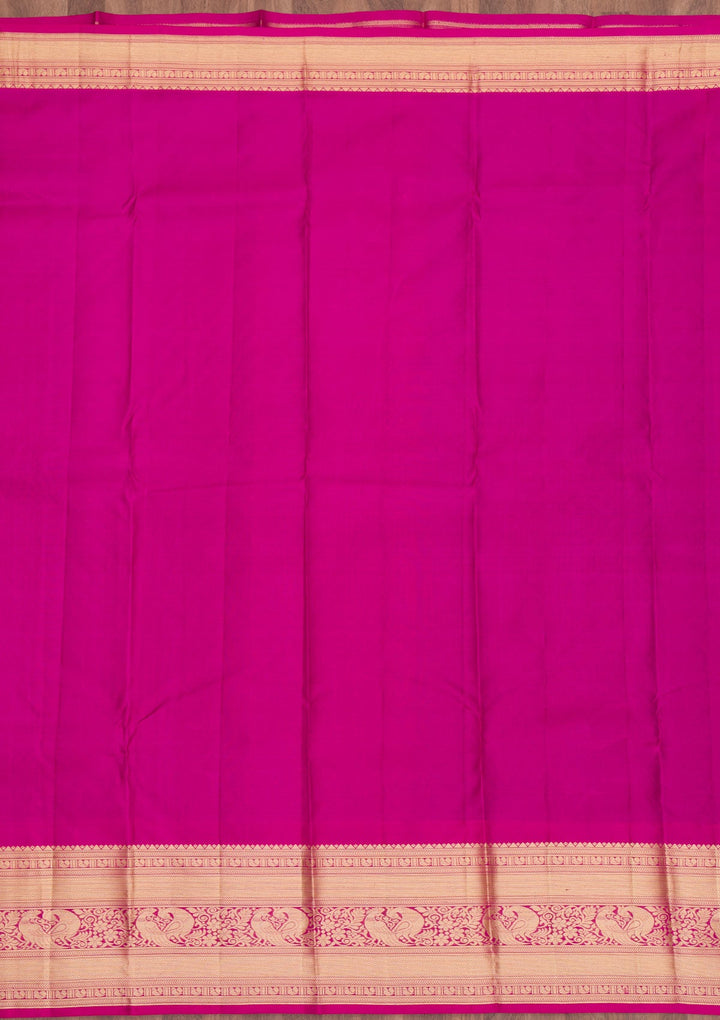 Purple Zariwork Pure Silk Saree-Koskii