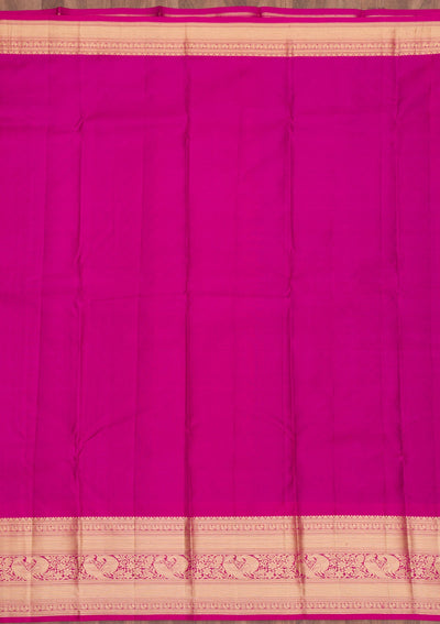 Purple Zariwork Pure Silk Saree-Koskii