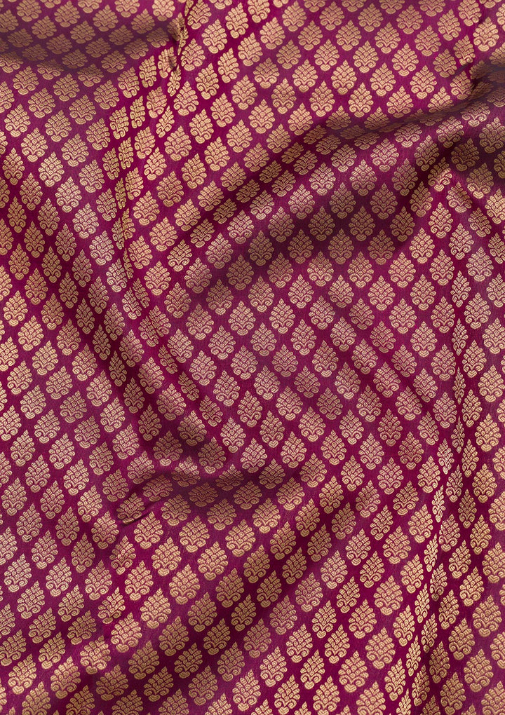 Purple Zariwork Pure Silk Saree-Koskii