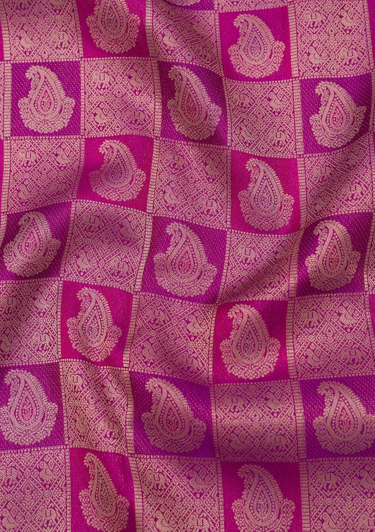 Purple Zariwork Pure Silk Saree-Koskii