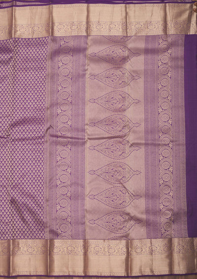 Purple Zariwork Pure Silk Saree