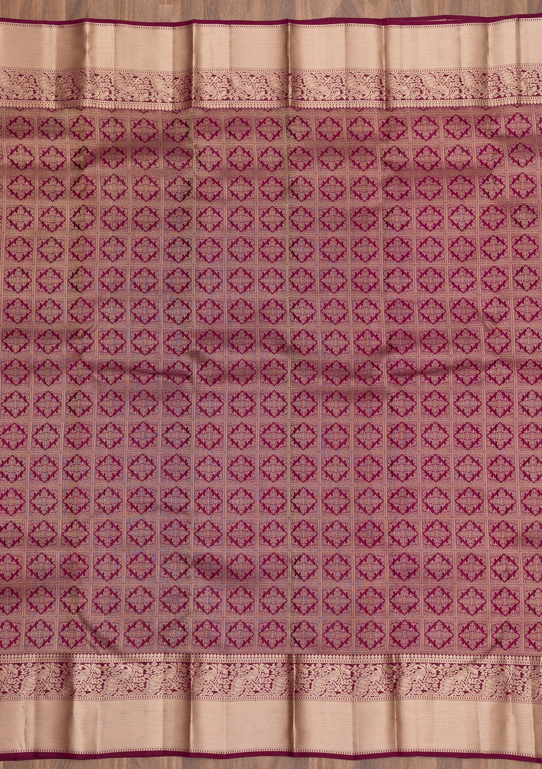 Purple Zariwork Pure Silk Saree-Koskii