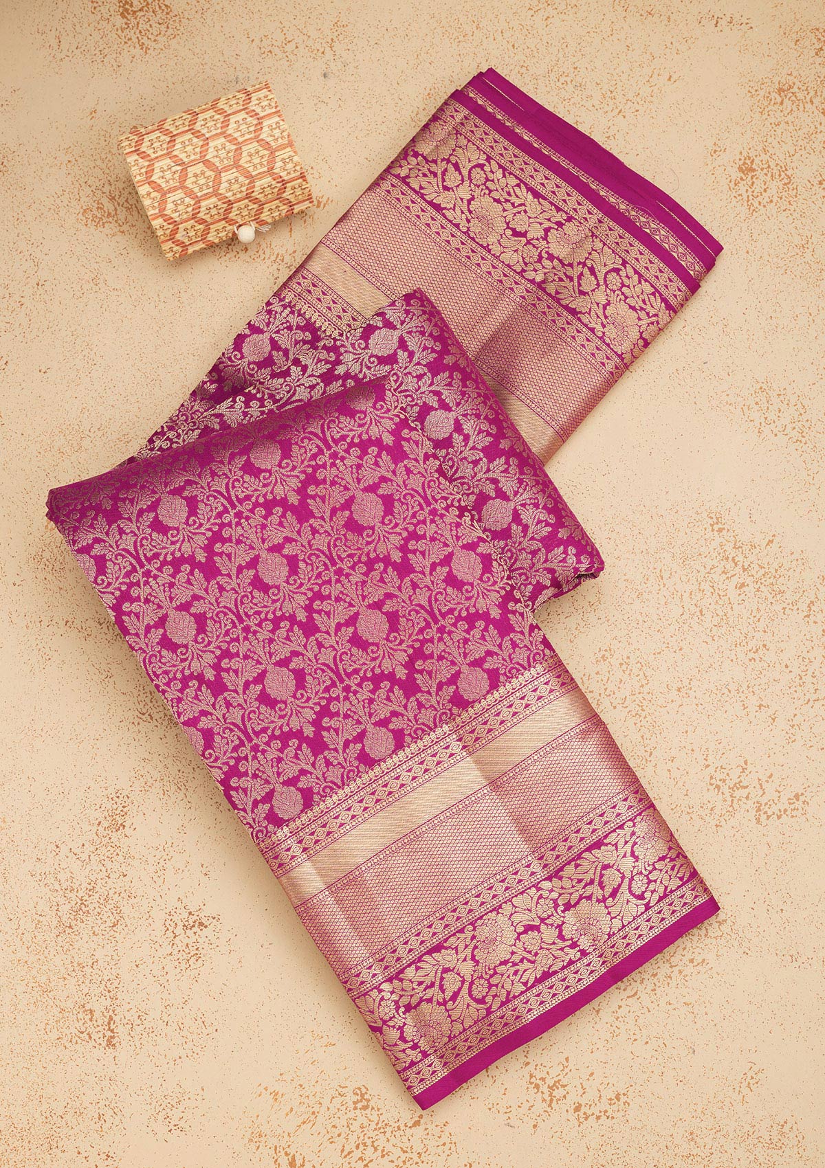 Purple Zariwork Pure Silk Saree-Koskii