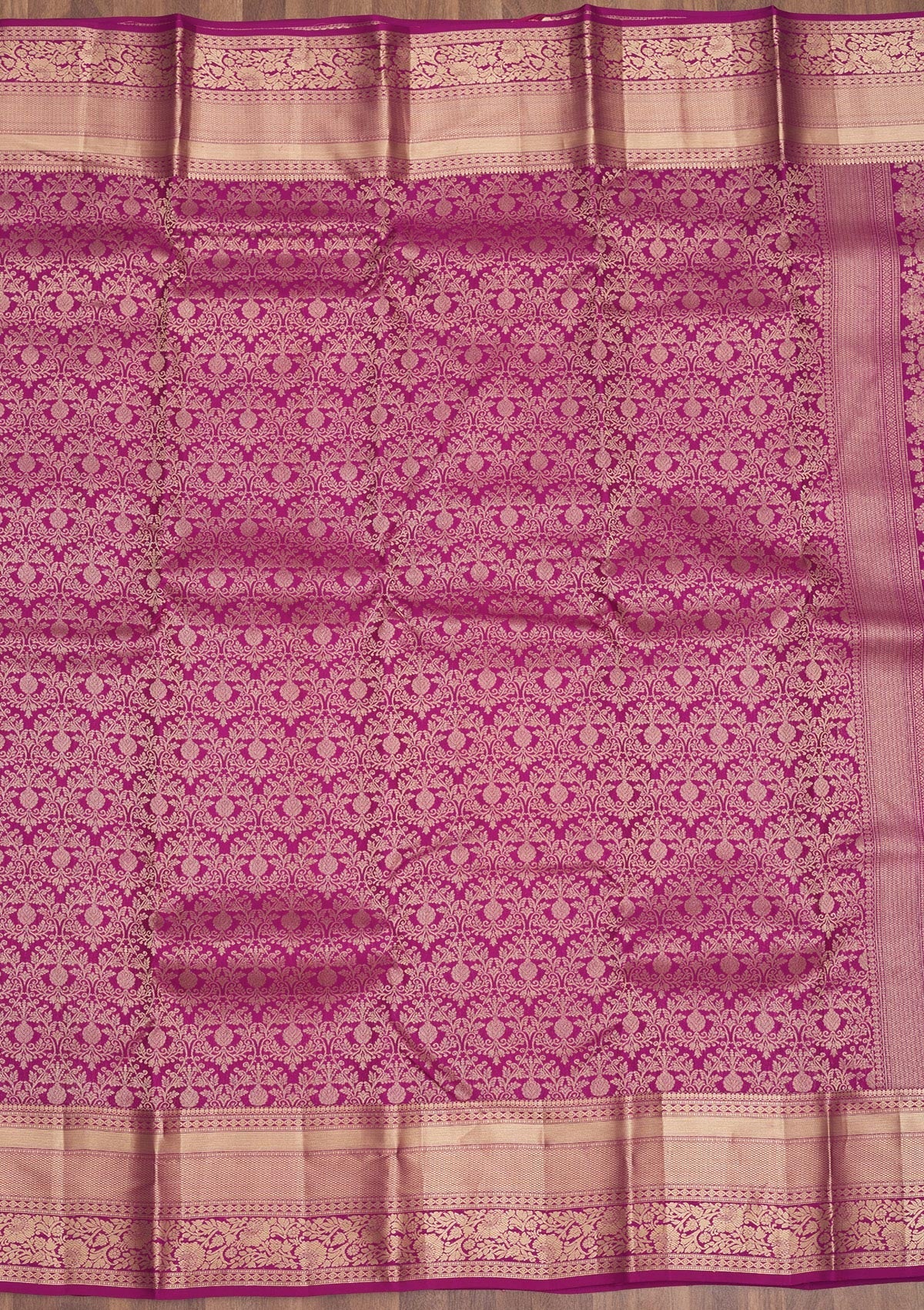 Purple Zariwork Pure Silk Saree-Koskii