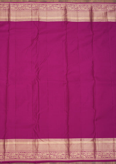 Purple Zariwork Pure Silk Saree-Koskii