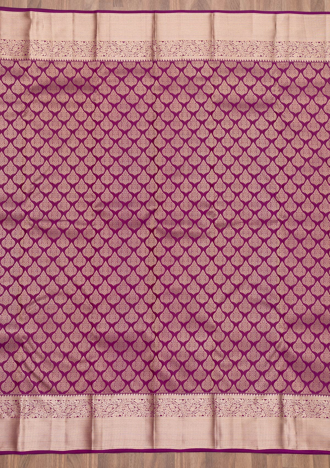 Purple Zariwork Pure Silk Saree-Koskii