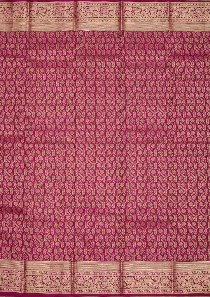 Purple Zariwork Pure Silk Saree-Koskii
