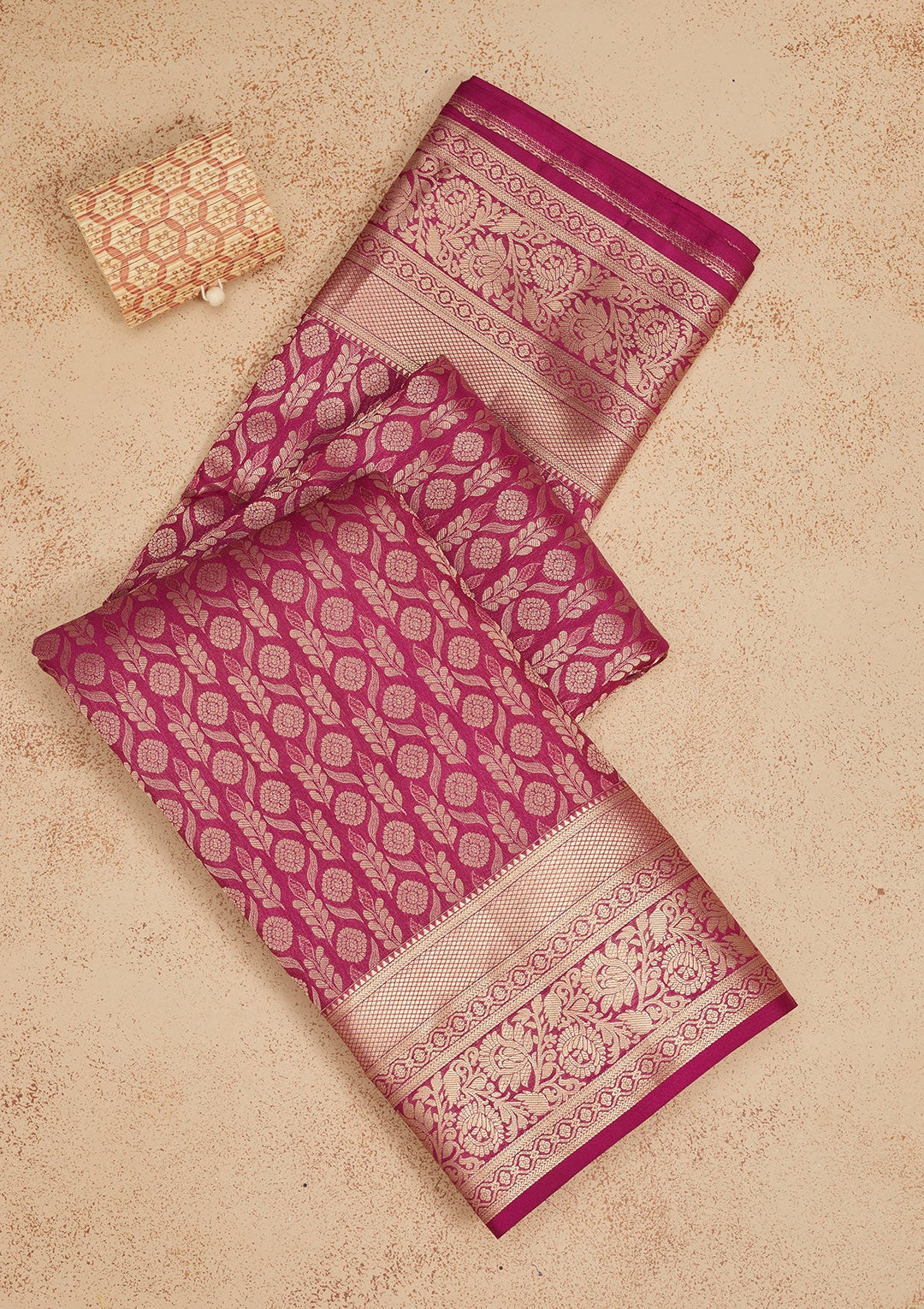 Purple Zariwork Pure Silk Saree-Koskii