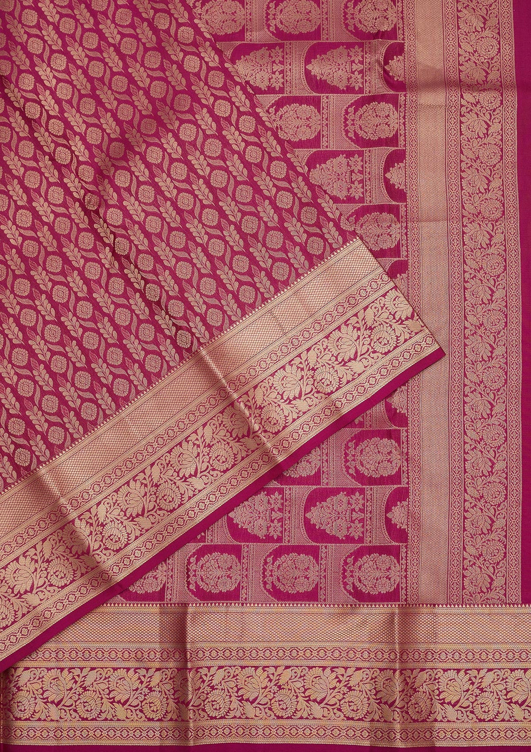 Purple Zariwork Pure Silk Saree-Koskii