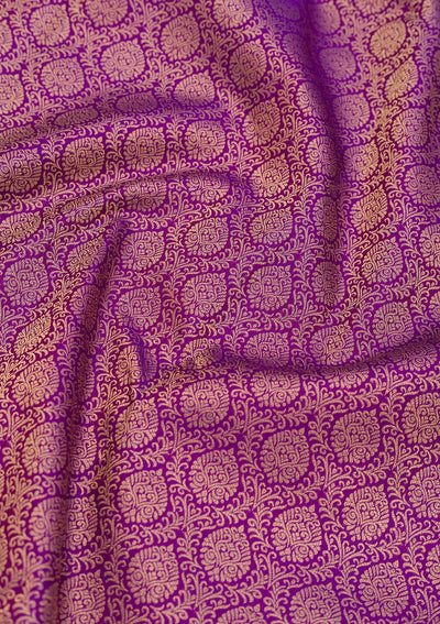 Purple Zariwork Pure Silk Saree-Koskii