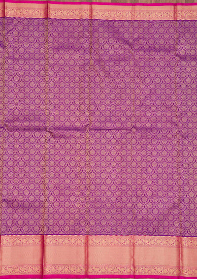 Purple Zariwork Pure Silk Saree-Koskii