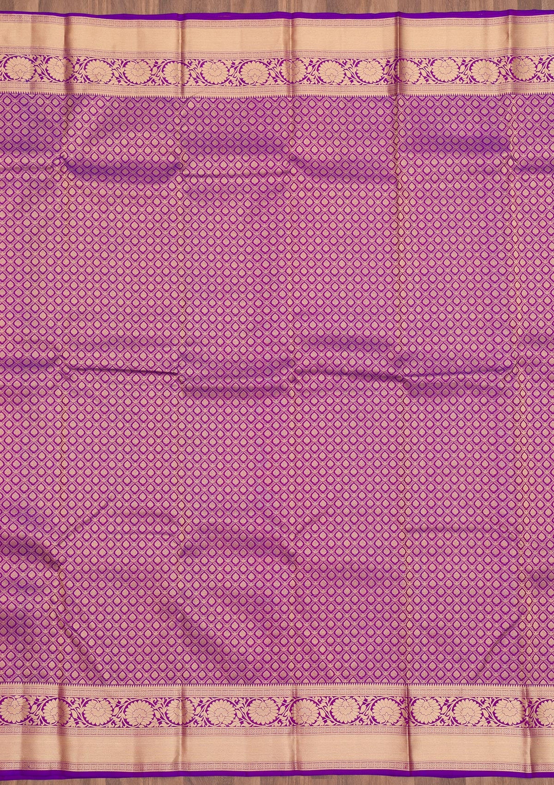 Purple Zariwork Pure Silk Saree-Koskii