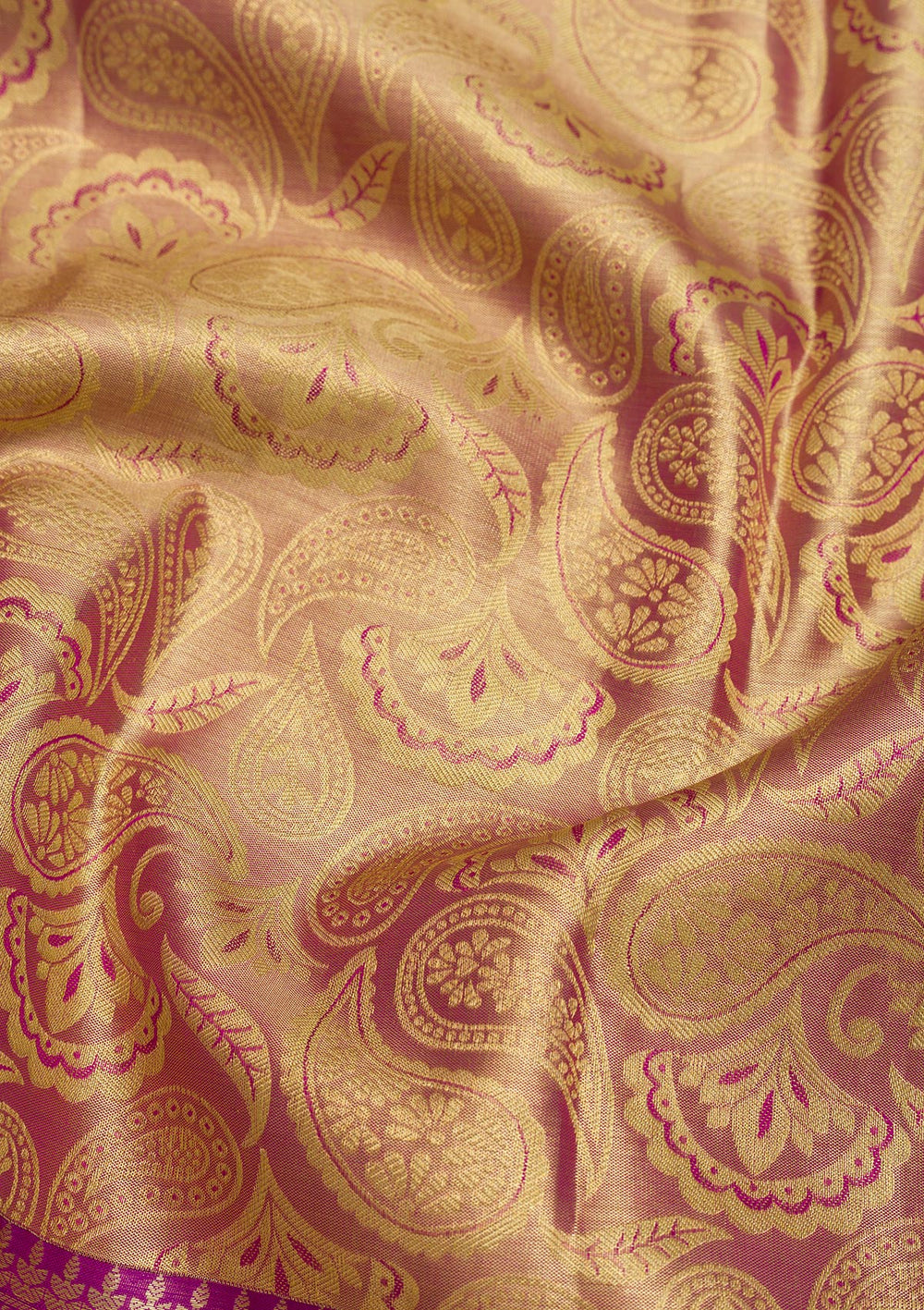 Purple Zariwork Pure Silk Saree-Koskii