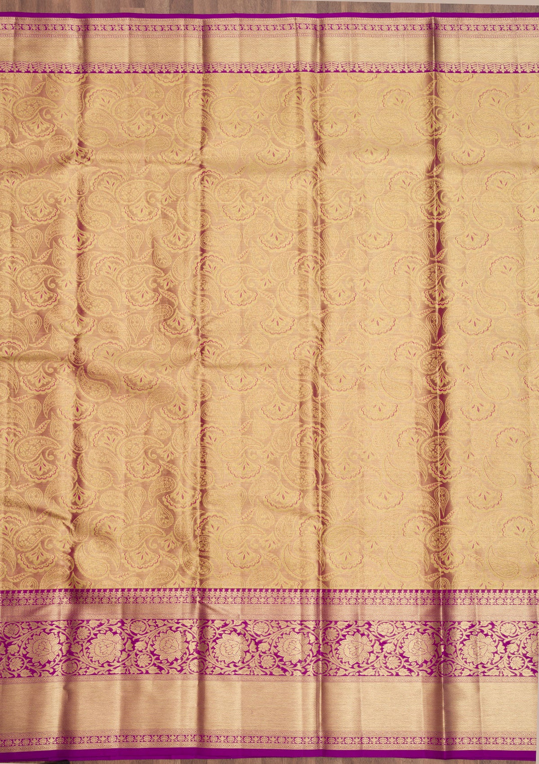Purple Zariwork Pure Silk Saree-Koskii