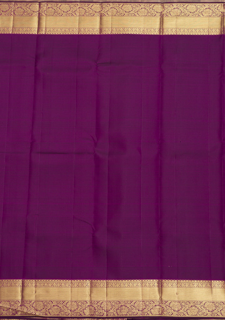 Purple Zariwork Pure Silk Saree-Koskii