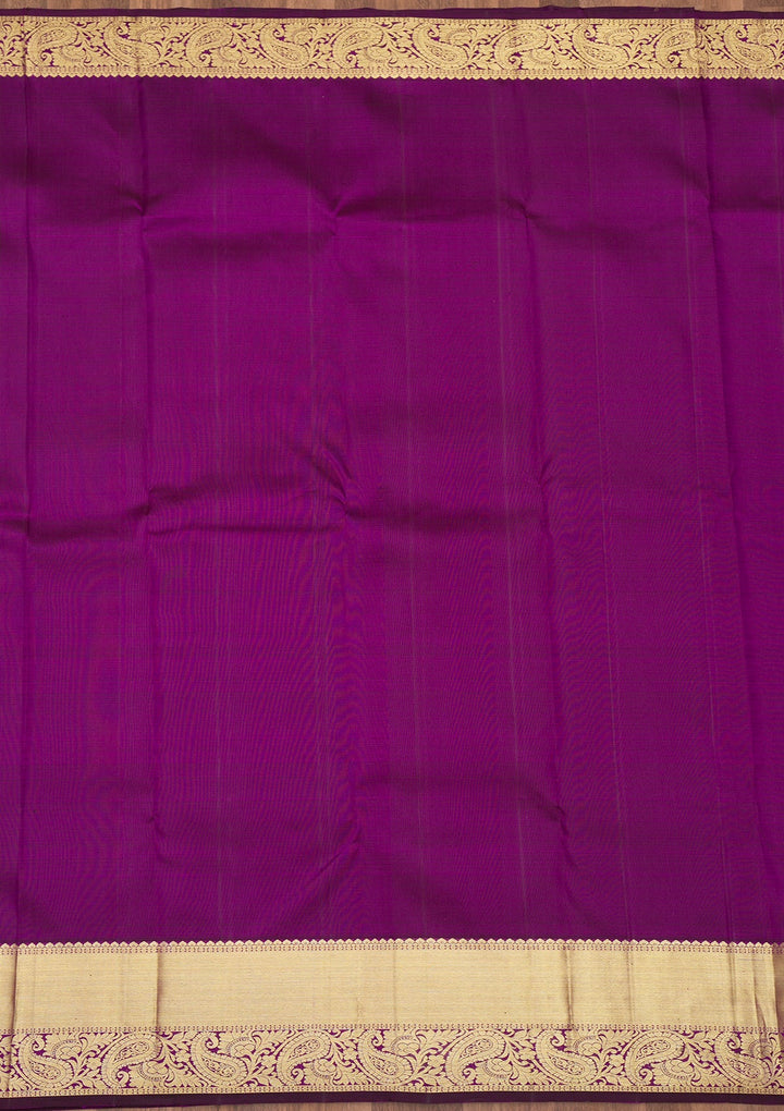Purple Zariwork Pure Silk Saree-Koskii