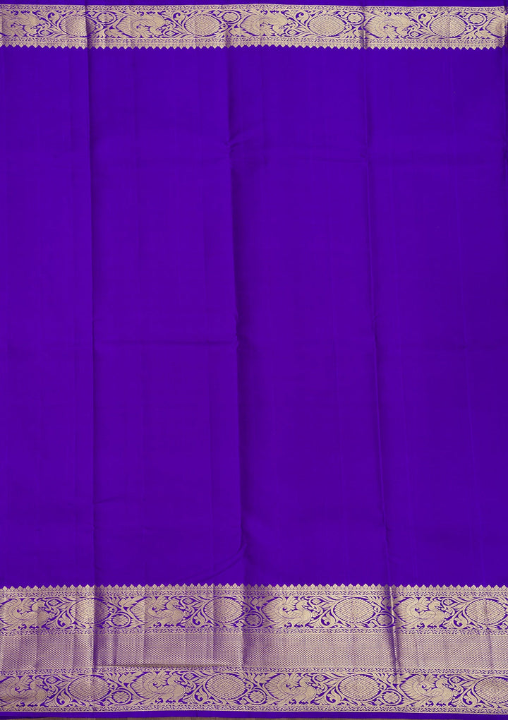 Purple Zariwork Pure Silk Saree-Koskii