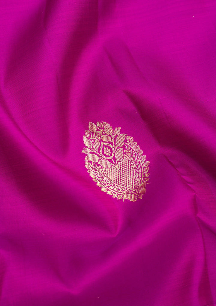 Purple Zariwork Pure Silk Saree-Koskii