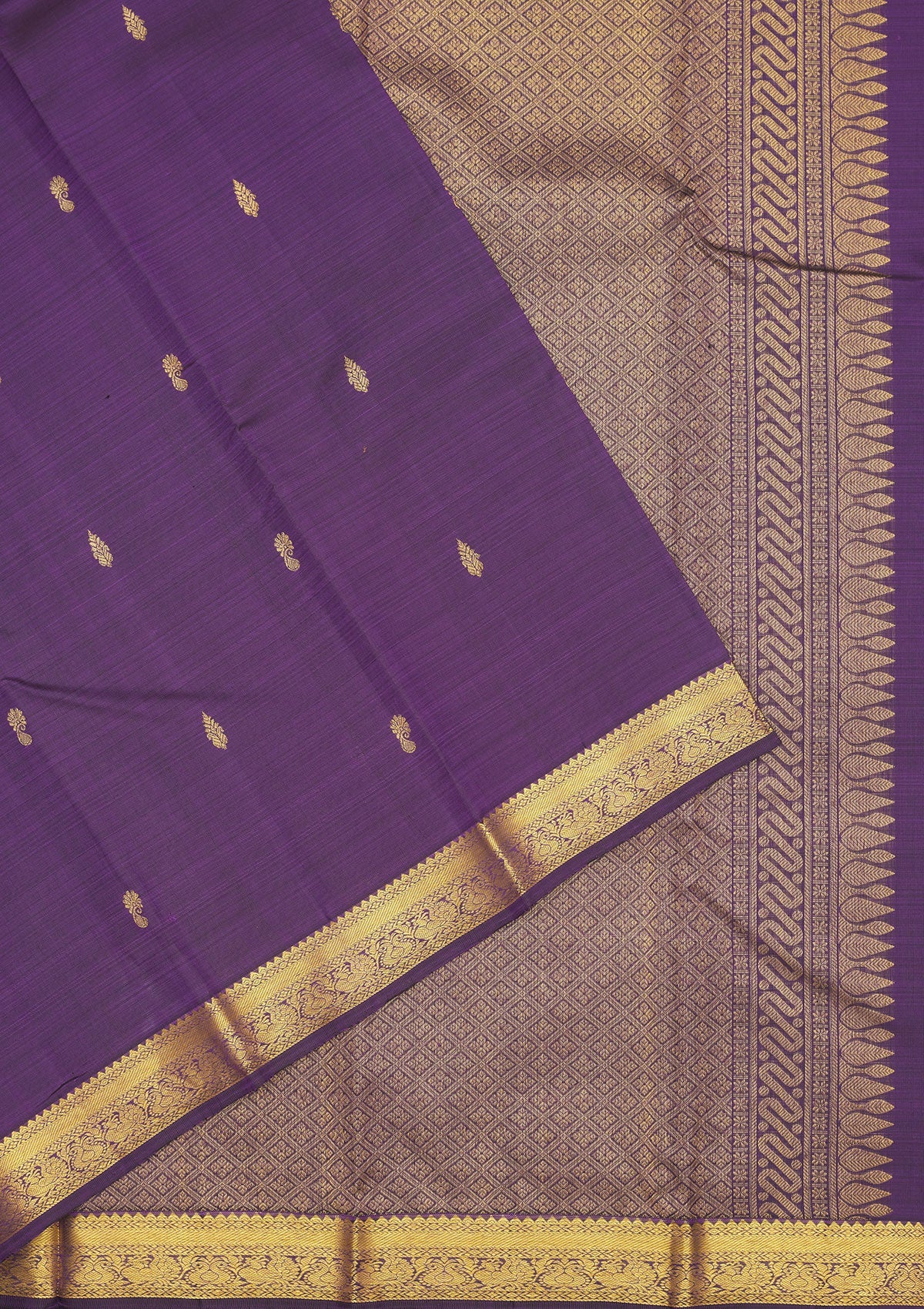 Purple Zariwork Pure Silk Saree