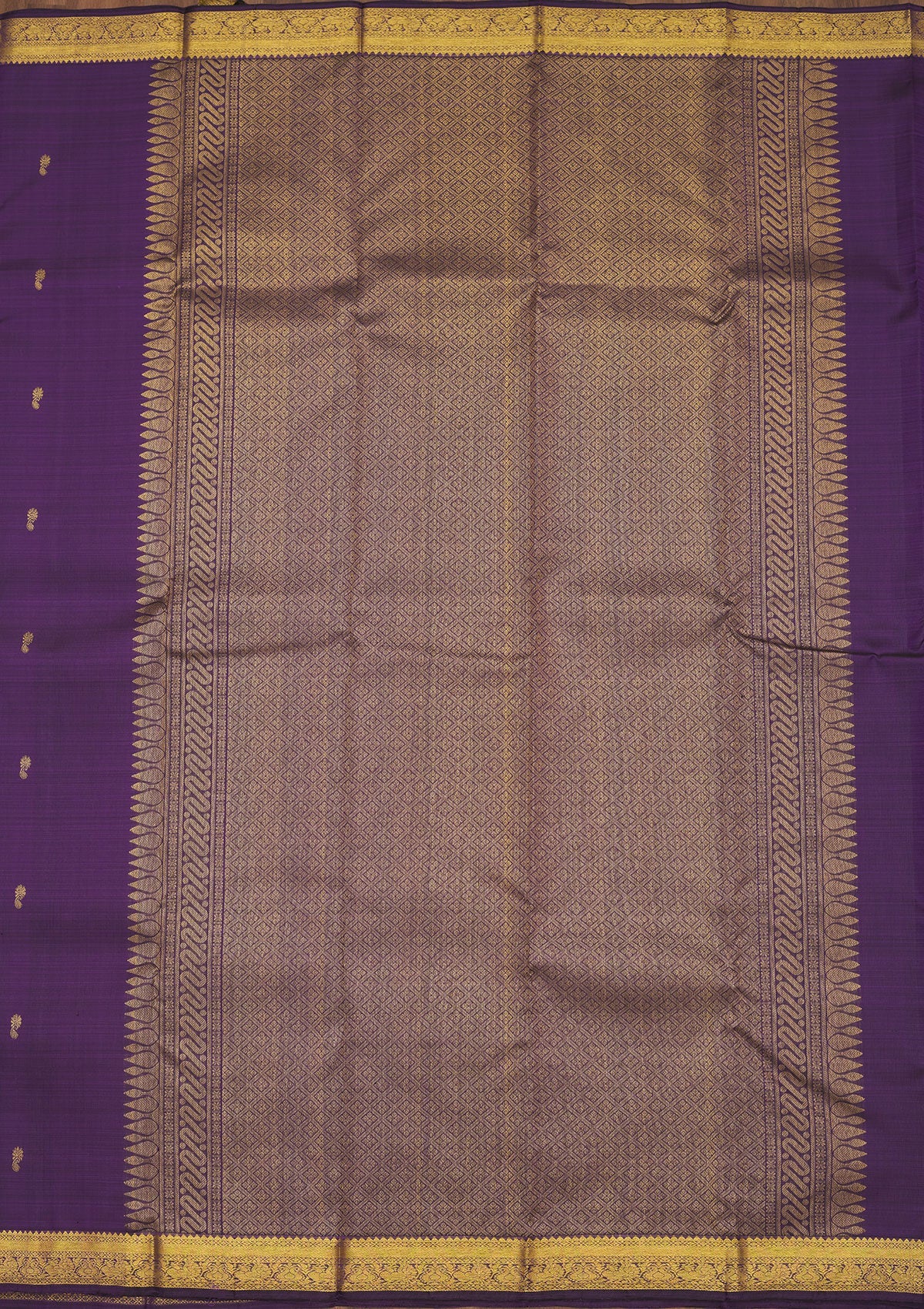 Purple Zariwork Pure Silk Saree