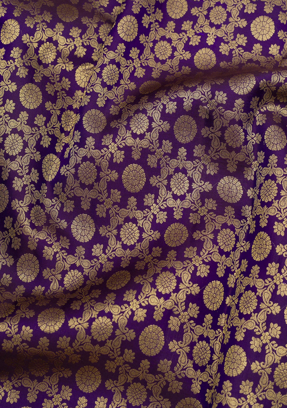 Purple Zariwork Pure Silk Saree-Koskii