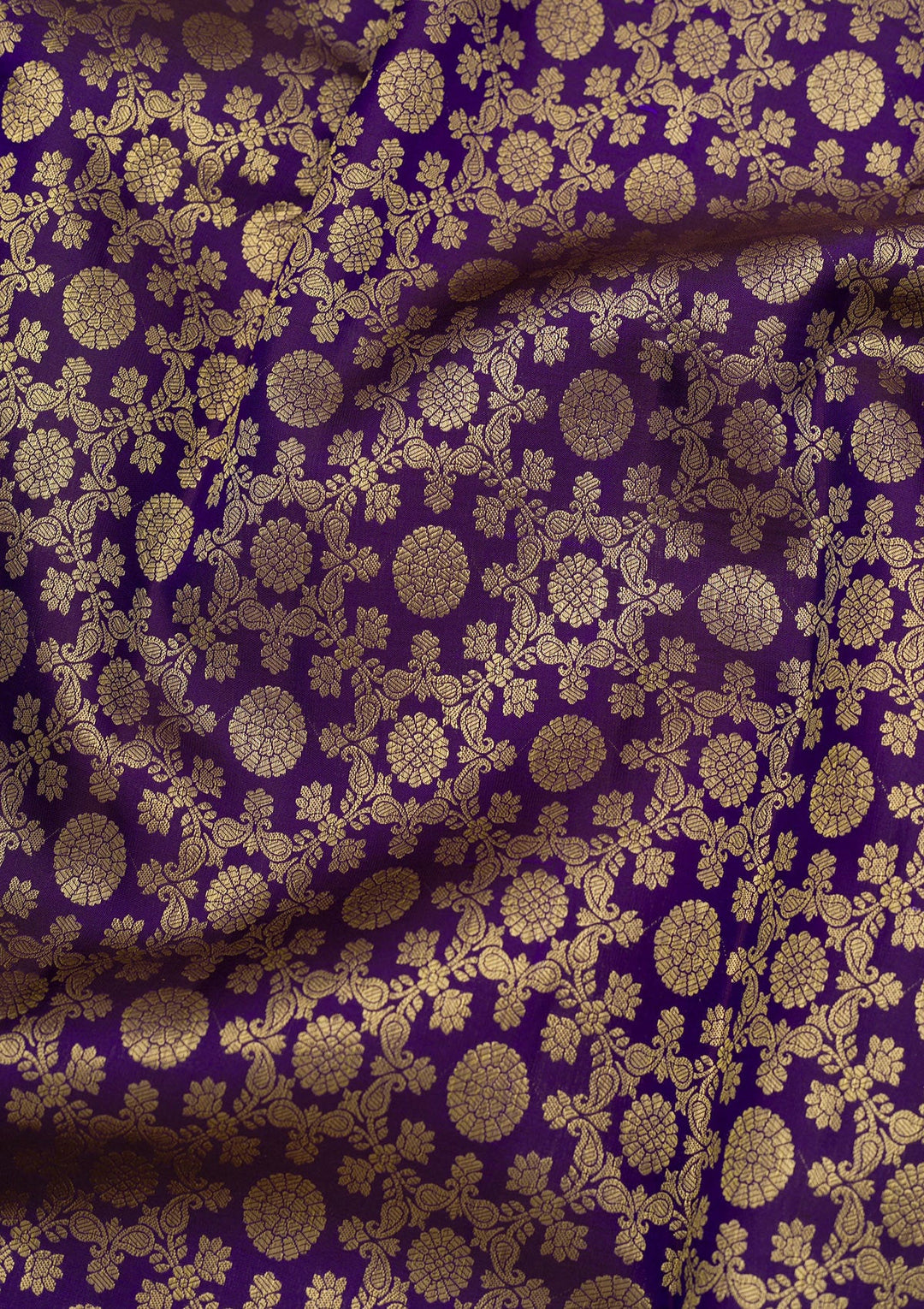 Purple Zariwork Pure Silk Saree-Koskii