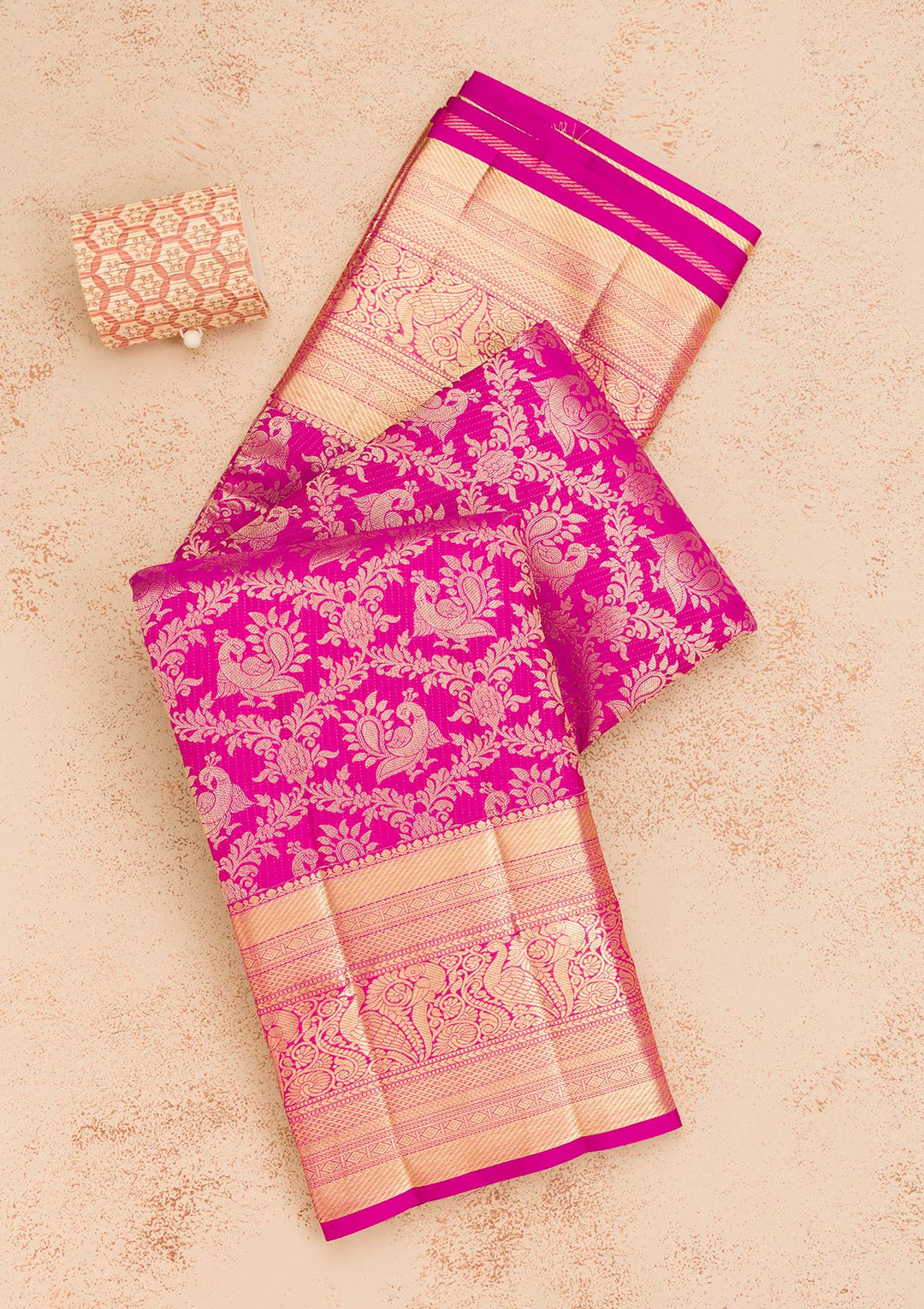 Purple Zariwork Pure Silk Saree-Koskii