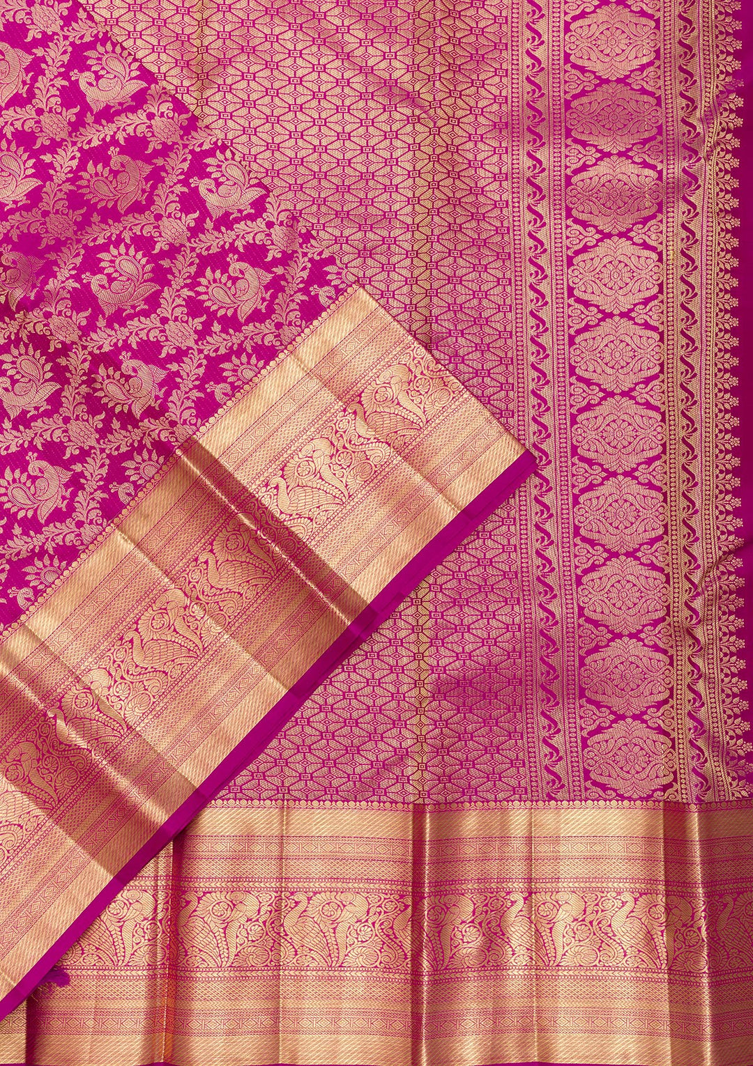 Purple Zariwork Pure Silk Saree-Koskii