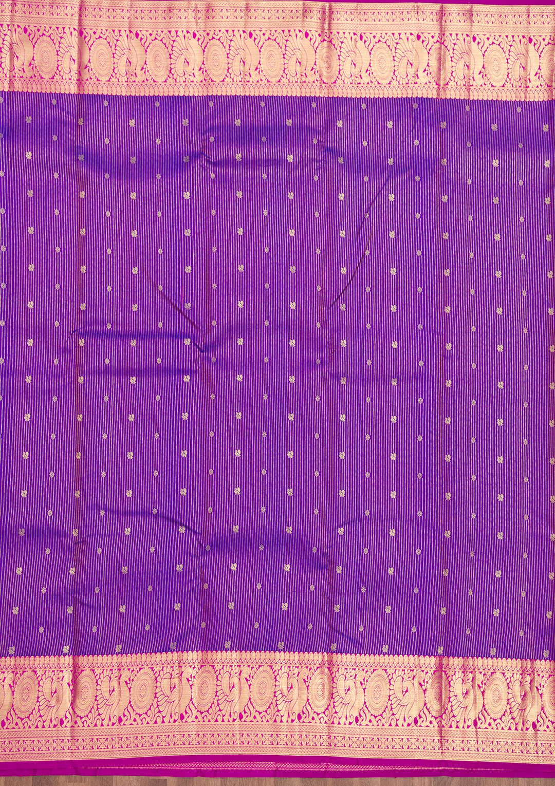Purple Zariwork Pure Silk Saree-Koskii