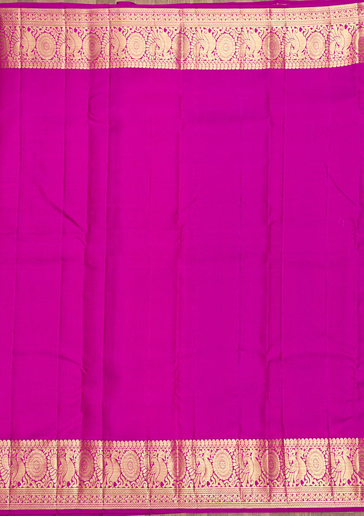 Purple Zariwork Pure Silk Saree-Koskii