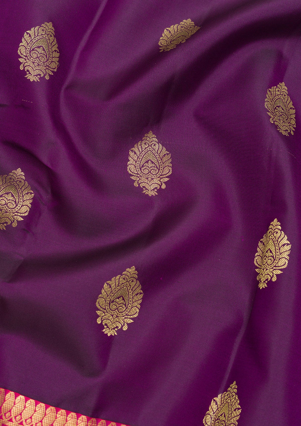 Purple Zariwork Pure Silk Saree-Koskii