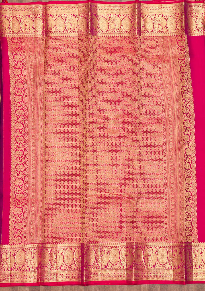 Purple Zariwork Pure Silk Saree-Koskii