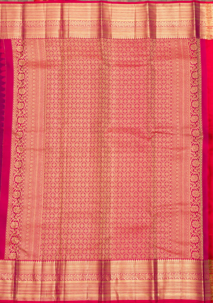 Purple Zariwork Pure Silk Saree-Koskii