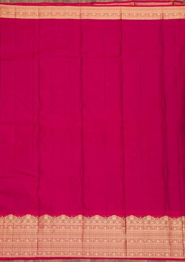 Purple Zariwork Pure Silk Saree-Koskii